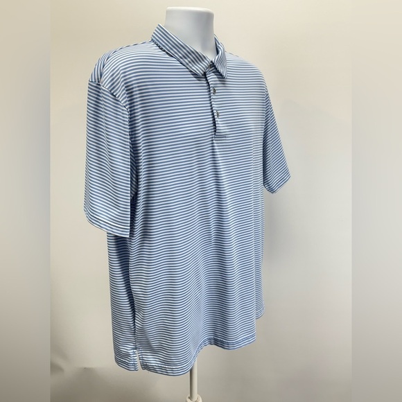 PRO TOUR Men's classic blue and white stripe Cool Play golf polo size XL - Picture 7 of 12